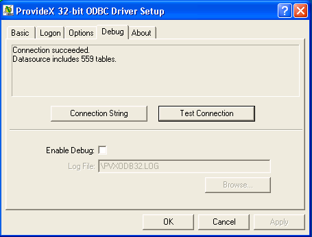 MAS90 PHP Debug Tab